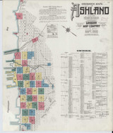 Ashland Wisconsin 1909 - Fire Insurance Index - Old Map Reprint
