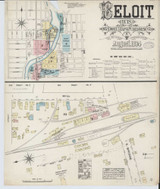 Beloit Wisconsin 1884 - Fire Insurance Index - Old Map Reprint