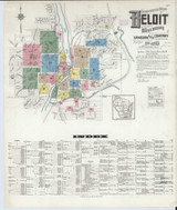 Beloit Wisconsin 1915 - Fire Insurance Index - Old Map Reprint
