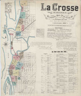 La Crosse Wisconsin 1884 - Fire Insurance Index - Old Map Reprint