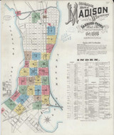 Madison Wisconsin 1898 - Fire Insurance Index - Old Map Reprint