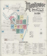 Manitowoc Wisconsin 1894 - Fire Insurance Index - Old Map Reprint