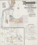 Menomonie Wisconsin 1889 - Fire Insurance Index - Old Map Reprint