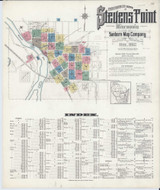 Stevens Point Wisconsin 1912 - Fire Insurance Index - Old Map Reprint