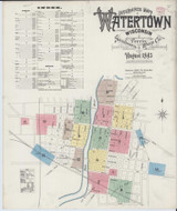Watertown Wisconsin 1895 - Fire Insurance Index - Old Map Reprint