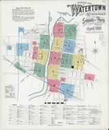 Watertown Wisconsin 1901 - Fire Insurance Index - Old Map Reprint
