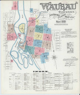 Wausau Wisconsin 1891 - Fire Insurance Index - Old Map Reprint