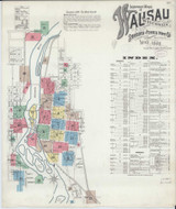 Wausau Wisconsin 1898 - Fire Insurance Index - Old Map Reprint