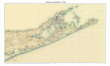 Eastern Long Island 1904 - Custom USGS Old Topo Map - New York - Long Island