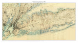 Western Long Island 1904 - Custom USGS Old Topo Map - New York - Long Island