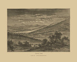 Crystal Lake, Vermont 1839 - Boarding School on Wheels Landscape View Reprint
