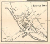 Painted Post, Erwin, New York 1857 Old Town Map Custom Print - Steuben Co.