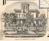 Residence of R.E. Robinson Esq., Corning, New York 1857 Old Town Map Custom Print - Steuben Co.
