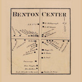 Benton Center, New York 1865 Old Town Map Custom Print - Town of Benton, Yates Co.