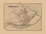Dresden, New York 1865 Old Town Map Custom Print - Town of Torrey, Yates Co.