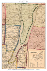 Keuka Lake 1857 - Custom - Old Map Reprint - NY Specials Lakes