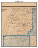 Middlesex, New York 1865 Old Town Map Custom Print - Yates Co.