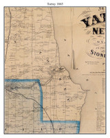 Torrey, New York 1865 Old Town Map Custom Print - Yates Co.