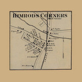 Himrods Corners, New York 1865 Old Town Map Custom Print - Town of Milo, Yates Co.