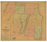 Yates County New York 1852 - Old Map Reprint