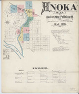 Anoka Minnesota 1885 - Fire Insurance Index - Old Map Reprint