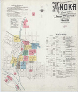 Anoka Minnesota 1911 - Fire Insurance Index - Old Map Reprint