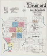 Brainerd Minnesota 1889 - Fire Insurance Index - Old Map Reprint