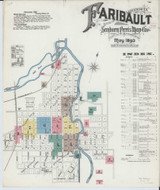 Faribault Minnesota 1893 - Fire Insurance Index - Old Map Reprint
