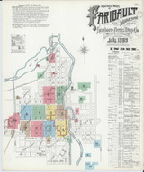 Faribault Minnesota 1899 - Fire Insurance Index - Old Map Reprint
