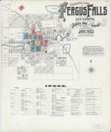 Fergus Falls Minnesota 1903 - Fire Insurance Index - Old Map Reprint