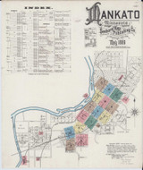 Mankato Minnesota 1889 - Fire Insurance Index - Old Map Reprint