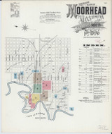 Moorhead Minnesota 1896 - Fire Insurance Index - Old Map Reprint