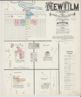 New Ulm Minnesota 1884 - Fire Insurance Index - Old Map Reprint