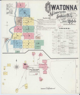 Owatonna Minnesota 1894 - Fire Insurance Index - Old Map Reprint