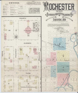 Rochester Minnesota 1884 - Fire Insurance Index - Old Map Reprint