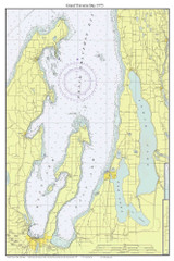 Grand Traverse Bay 1975 Lake Michigan Harbor Chart Reprint Great Lakes 7 - Custom