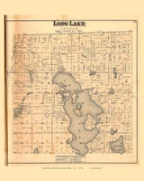 Long Lake, Michigan 1881 Old Town Map Print - Grand Traverse Co. 49