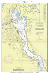 Manistee Lake 1975 Lake Michigan Harbor Chart Reprint Great Lakes 7 - Custom
