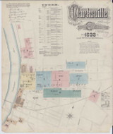 Clarksville Tennessee 1888 - Fire Insurance Index - Old Map Reprint