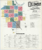 Columbia Tennessee 1909 - Fire Insurance Index - Old Map Reprint