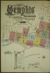 Memphis Tennessee 1888 - Fire Insurance Index - Old Map Reprint