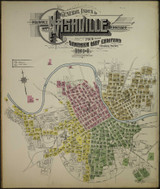 Nashville Tennessee 1914 V1 - Fire Insurance Index - Old Map Reprint