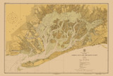 Jamaica Bay and Rockaway Inlet 1924 - Old Map Nautical Chart AC Harbors 542 Custom - New York