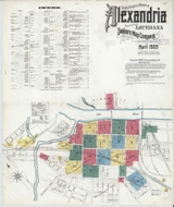 Alexandria Louisiana 1909 - Fire Insurance Index - Old Map Reprint