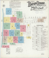 Baton Rouge Louisiana 1898 - Fire Insurance Index - Old Map Reprint