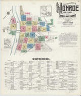 Monroe Louisiana 1913 - Fire Insurance Index - Old Map Reprint