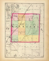 Kalkaska 61, Michigan 1873 Old Map Reprint - Walling State Atlas
