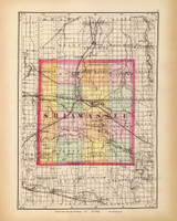 Shiawassee 91, Michigan 1873 Old Map Reprint - Walling State Atlas