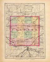 Clinton 92, Michigan 1873 Old Map Reprint - Walling State Atlas