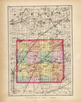 Cass 110, Michigan 1873 Old Map Reprint - Walling State Atlas